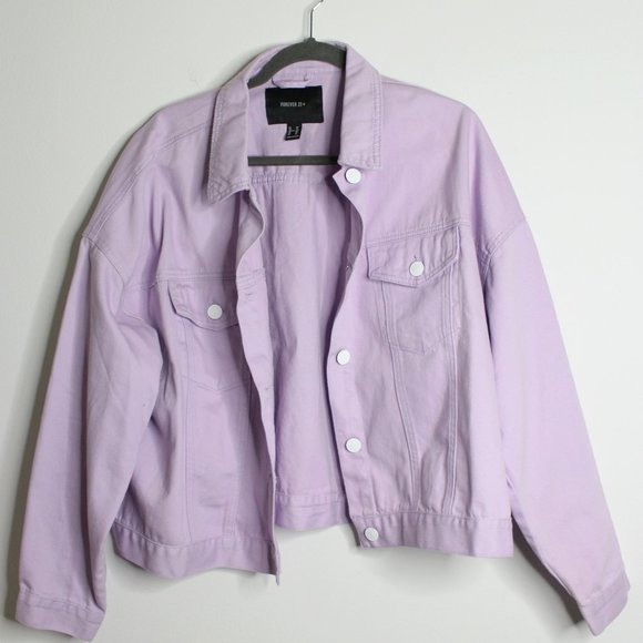 Purple Denim Jacket Forever 2 2x Plus 
